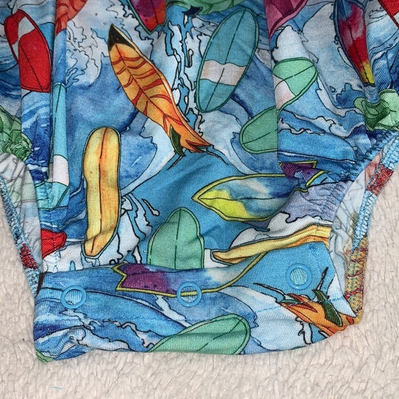 NWT Posh Peanut Wave Bubble Romper 18-24M Surf - Picture 6 of 7